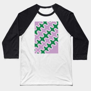 Unique Colorful Pattern - Purple Green Baseball T-Shirt